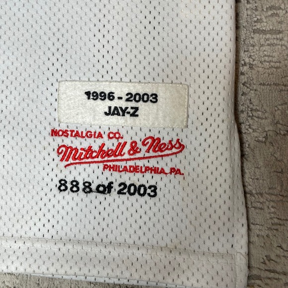 Vintage RARE Mitchell Ness Jay-Z Retirement Jersey Roc-A-Fella #888/2003 Size 56 - Picture 9 of 13